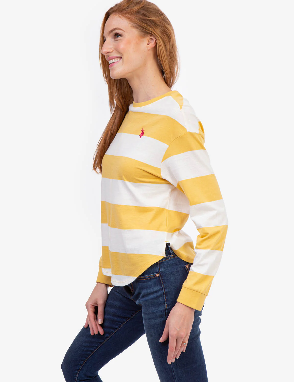 STRIPED LONG SLEEVE CREW NECK TOP - Image 3