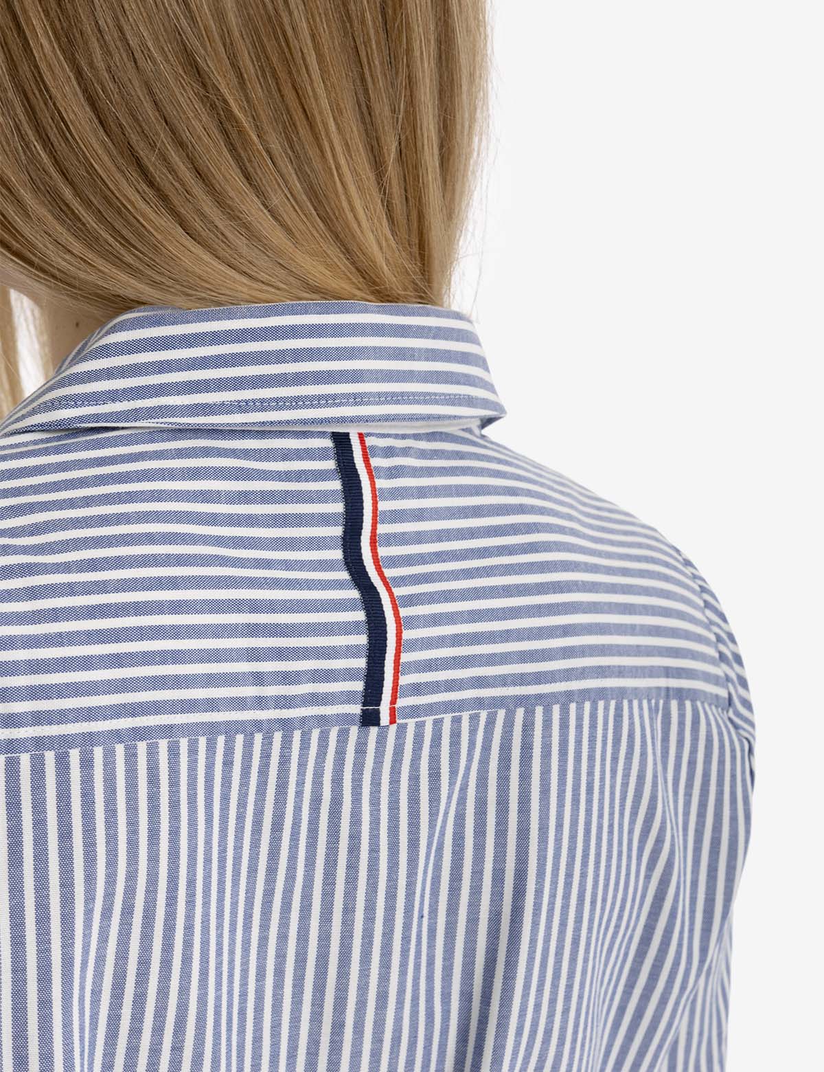 STRIPED MULTI-COLORED LOGO OXFORD DRESS - Image 5