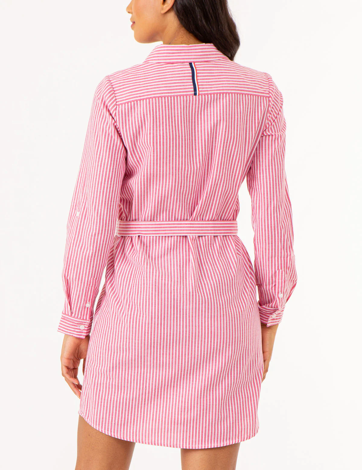 STRIPED MULTI-COLORED LOGO OXFORD DRESS - Image 8