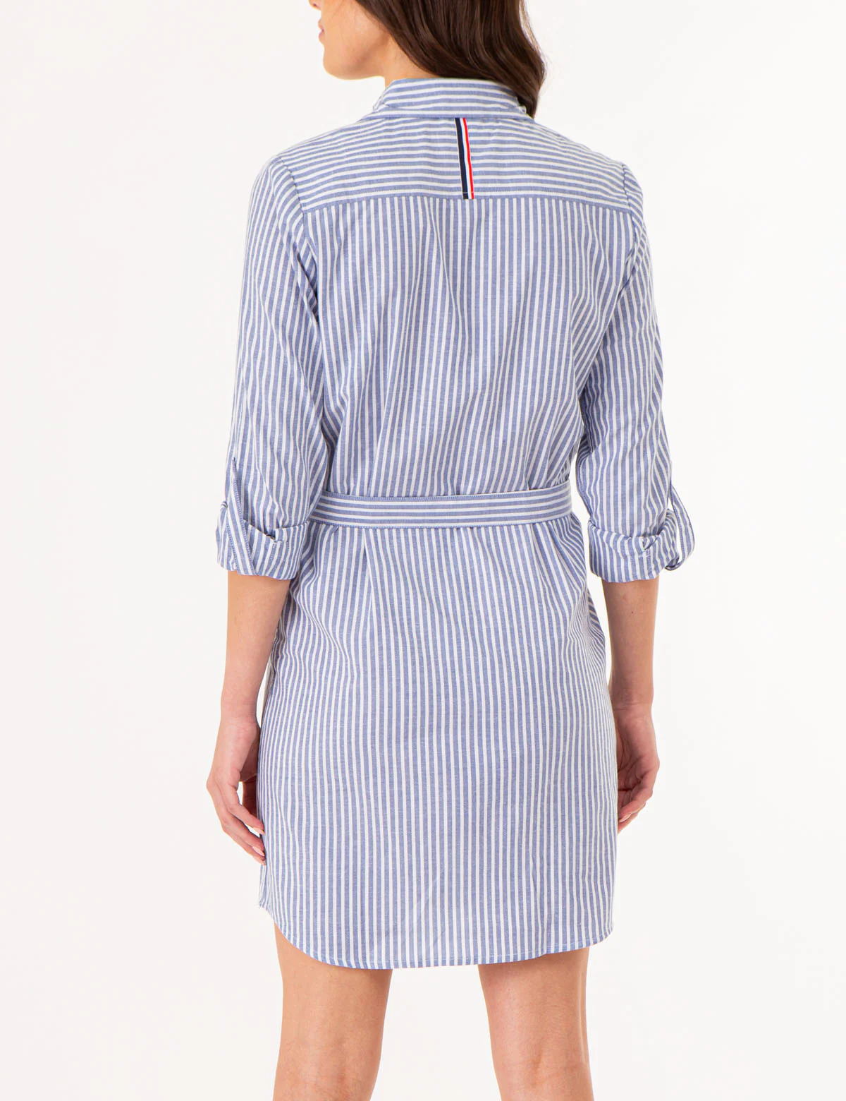 STRIPED MULTI-COLORED LOGO OXFORD DRESS - Image 4