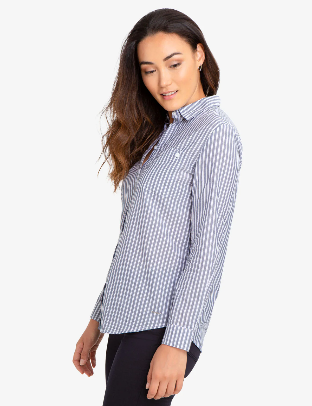 BUTTON POCKET STRIPED SHIRT - Image 2