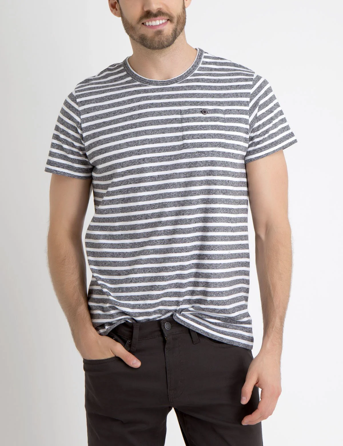 STRIPED POCKET T-SHIRT - Image 8