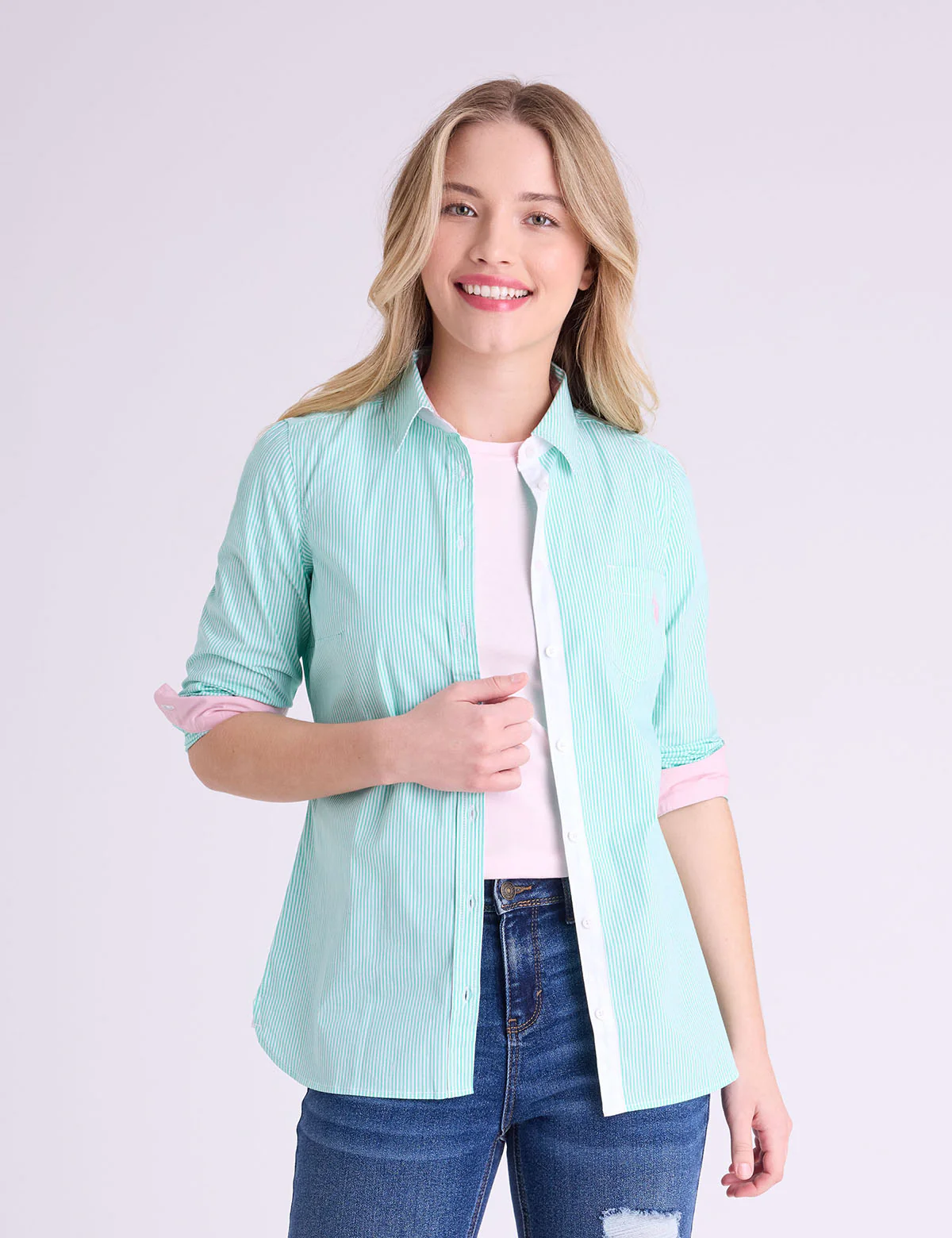 STRIPED POPLIN LONG SLEEVE SHIRT - Image 11