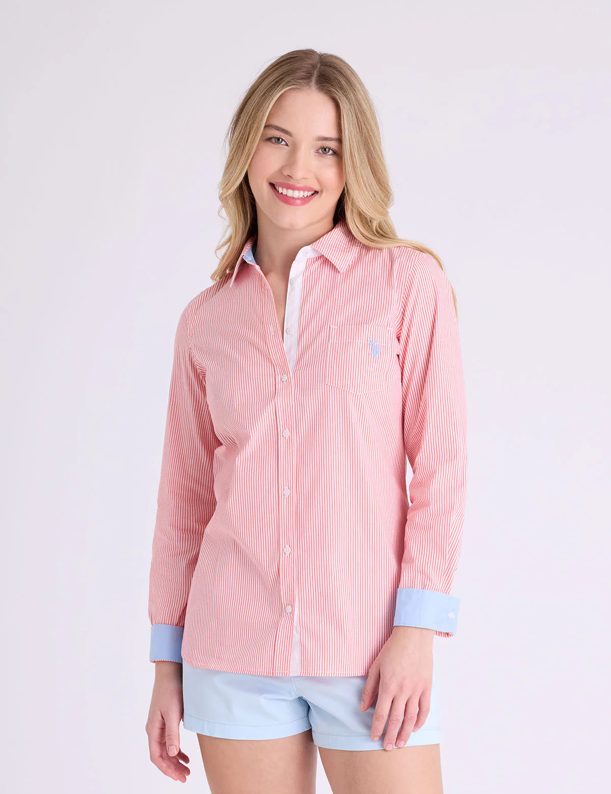 STRIPED POPLIN LONG SLEEVE SHIRT - Image 2