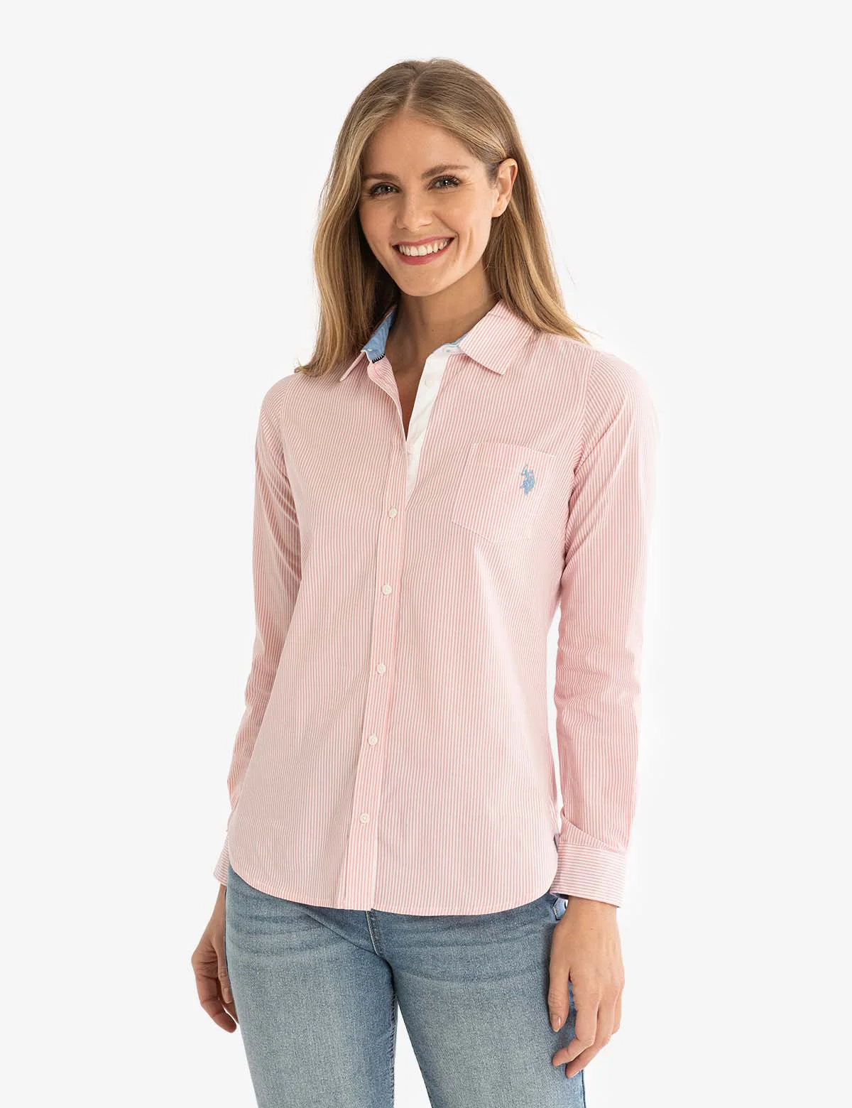 STRIPED POPLIN LONG SLEEVE SHIRT - Image 13
