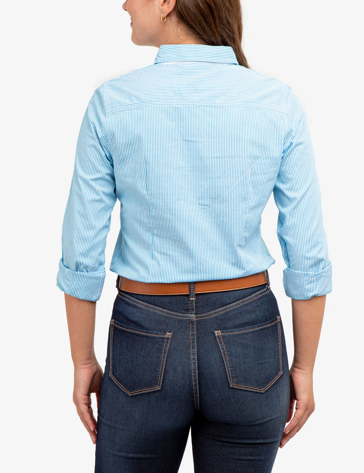 STRIPED POPLIN LONG SLEEVE SHIRT - Image 4