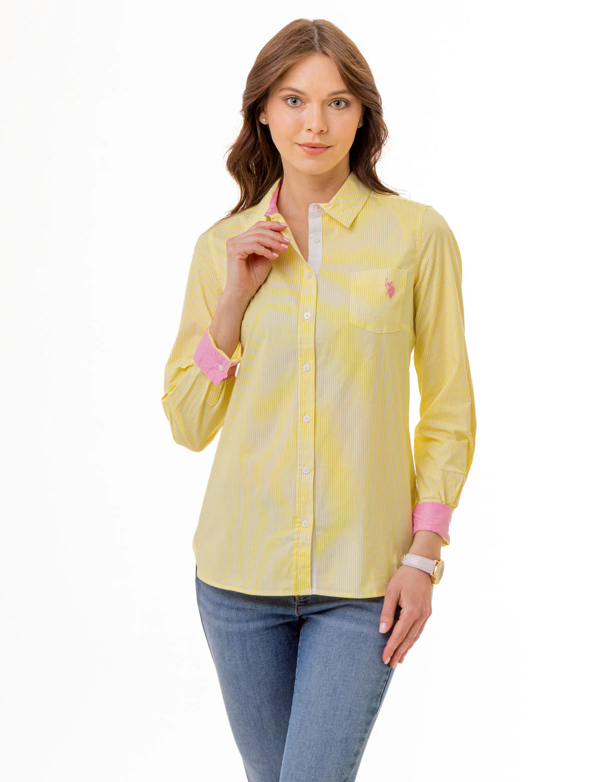 STRIPED POPLIN LONG SLEEVE SHIRT - Image 13