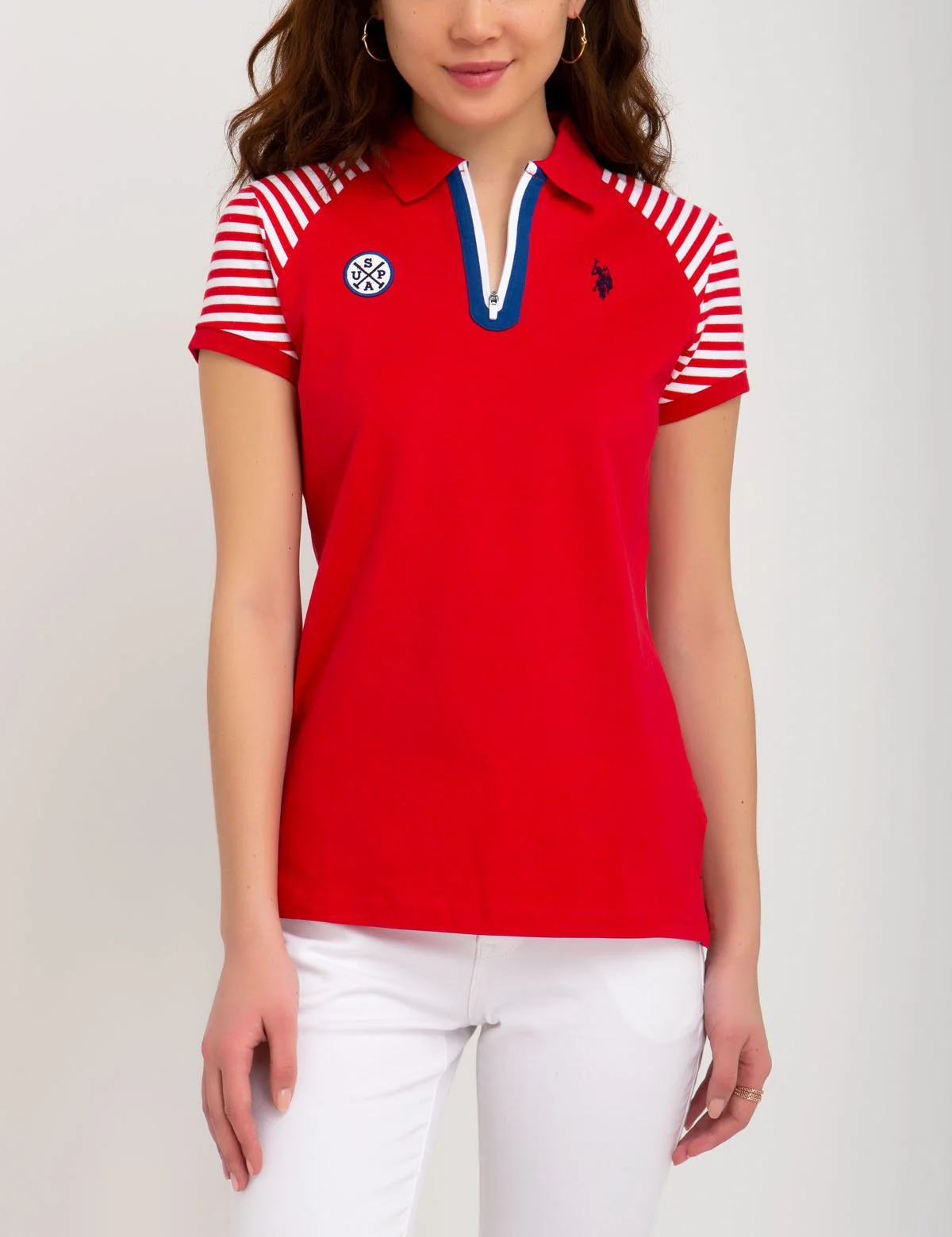STRIPED SLEEVE POLO SHIRT - Image 4