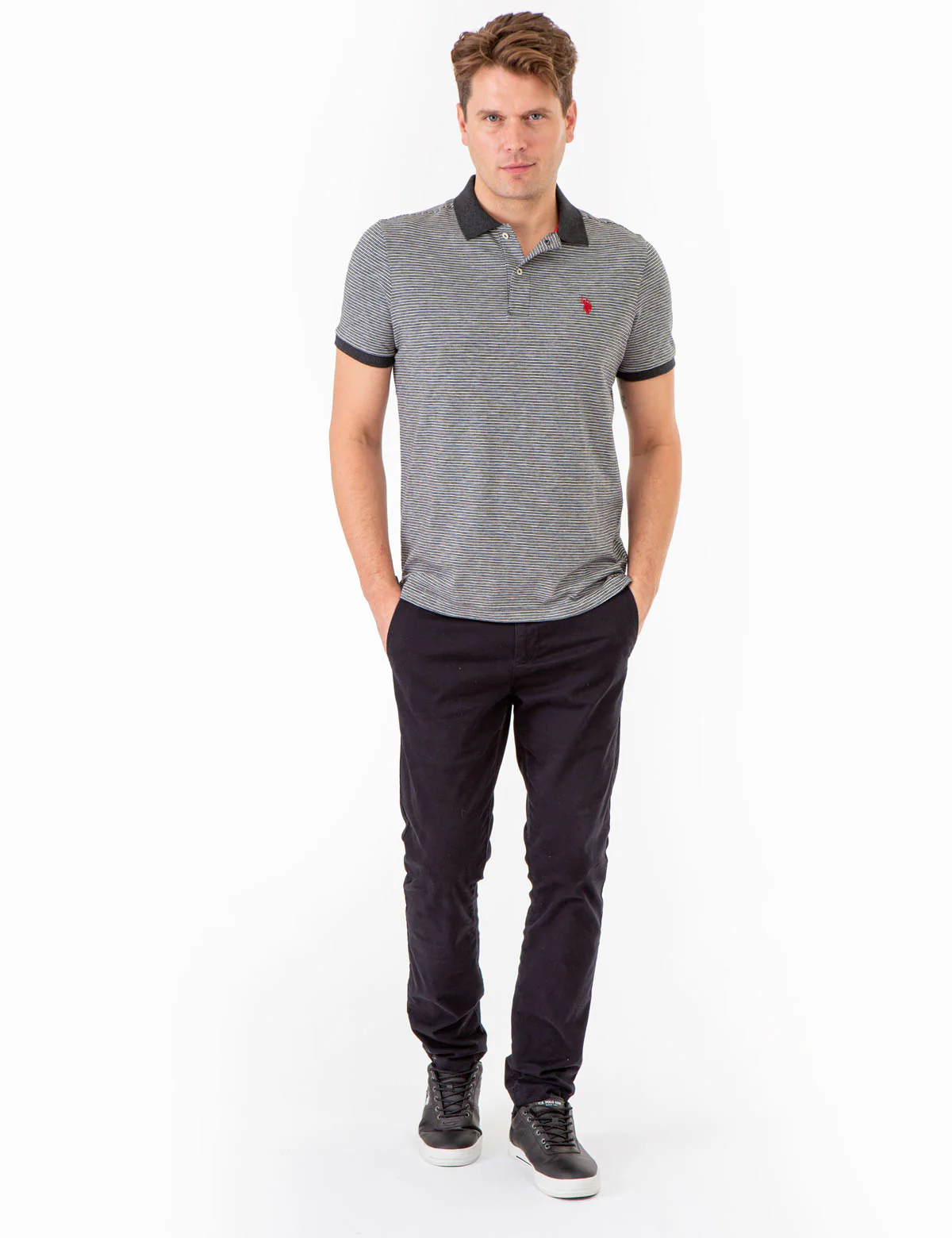 STRIPED SLUB JERSEY POLO SHIRT - Image 11