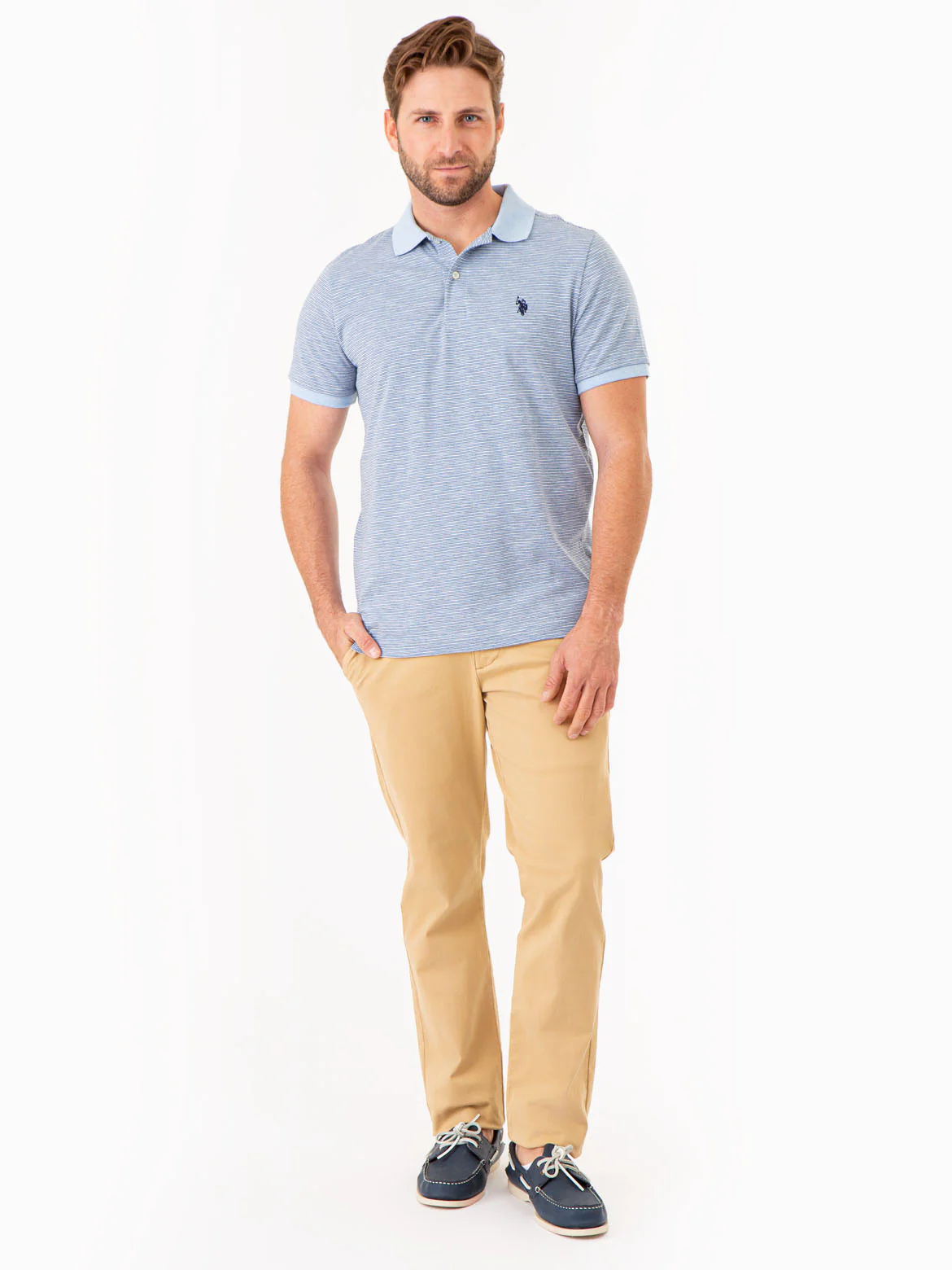 STRIPED SLUB JERSEY POLO SHIRT - Image 2