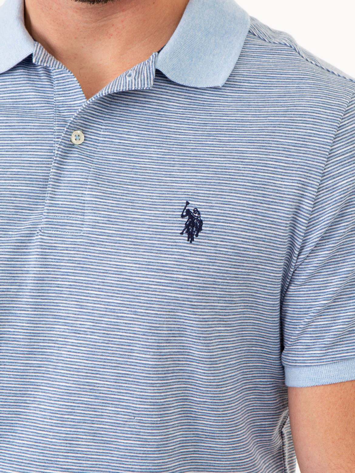 STRIPED SLUB JERSEY POLO SHIRT - Image 4