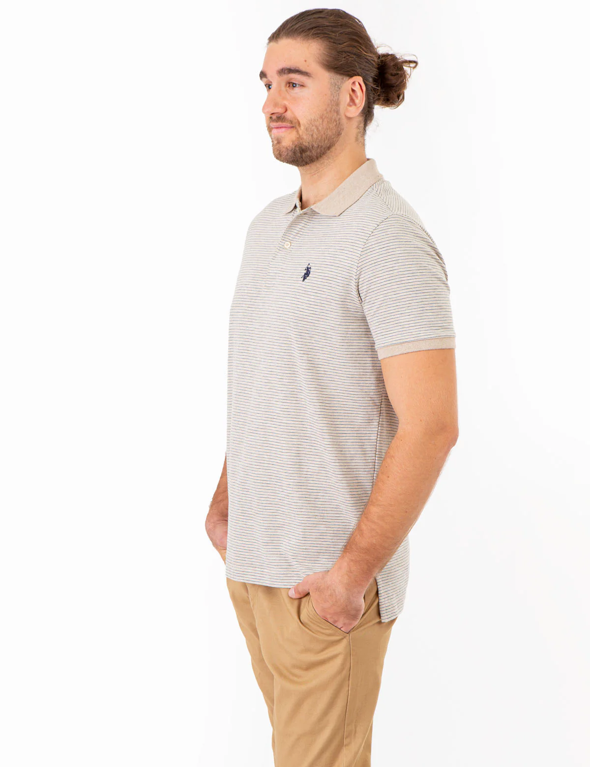 STRIPED SLUB JERSEY POLO SHIRT - Image 8