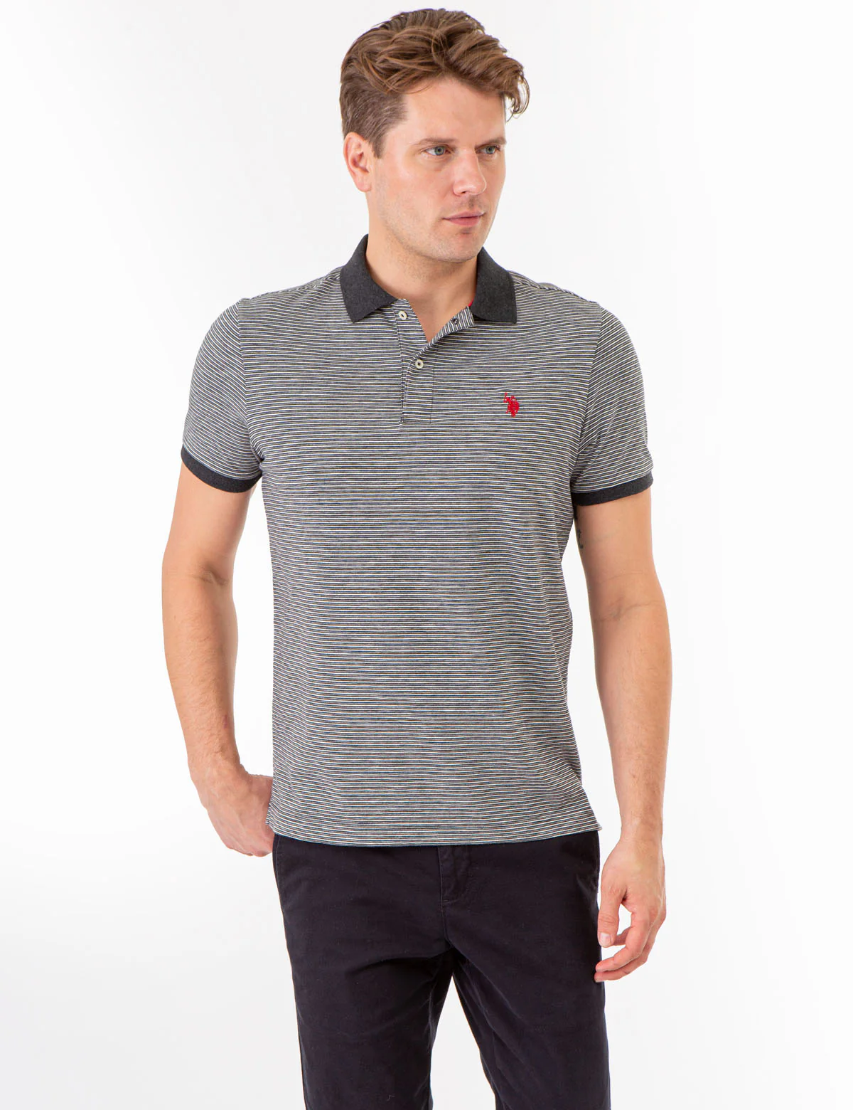STRIPED SLUB JERSEY POLO SHIRT - Image 9