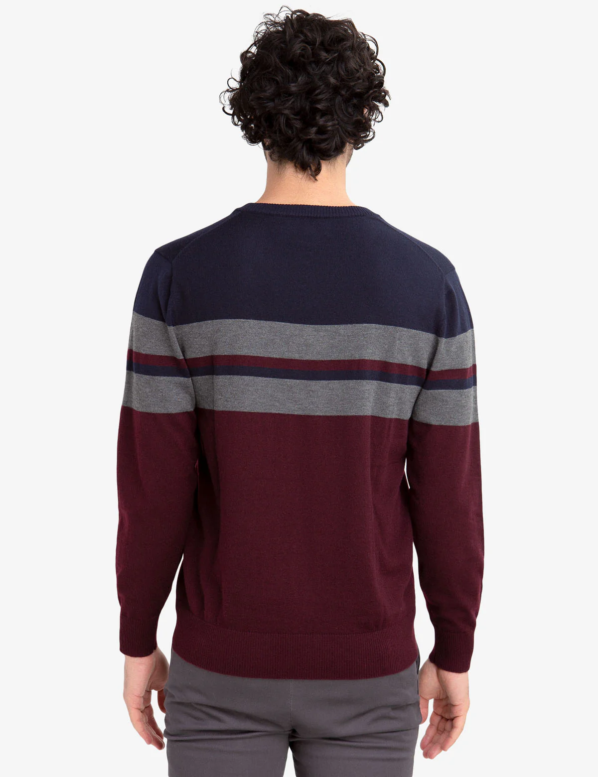 STRIPED V-NECK SWEATER - Image 6