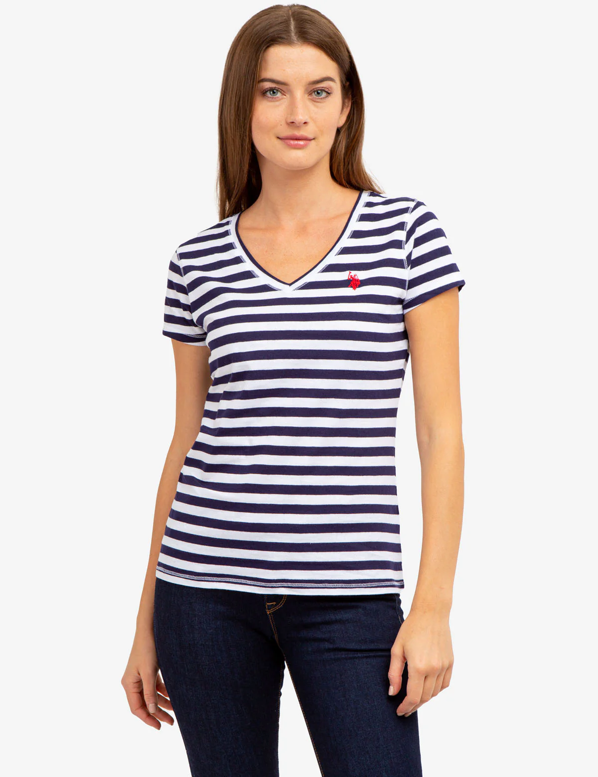 STRIPED V-NECK T-SHIRT - Image 4
