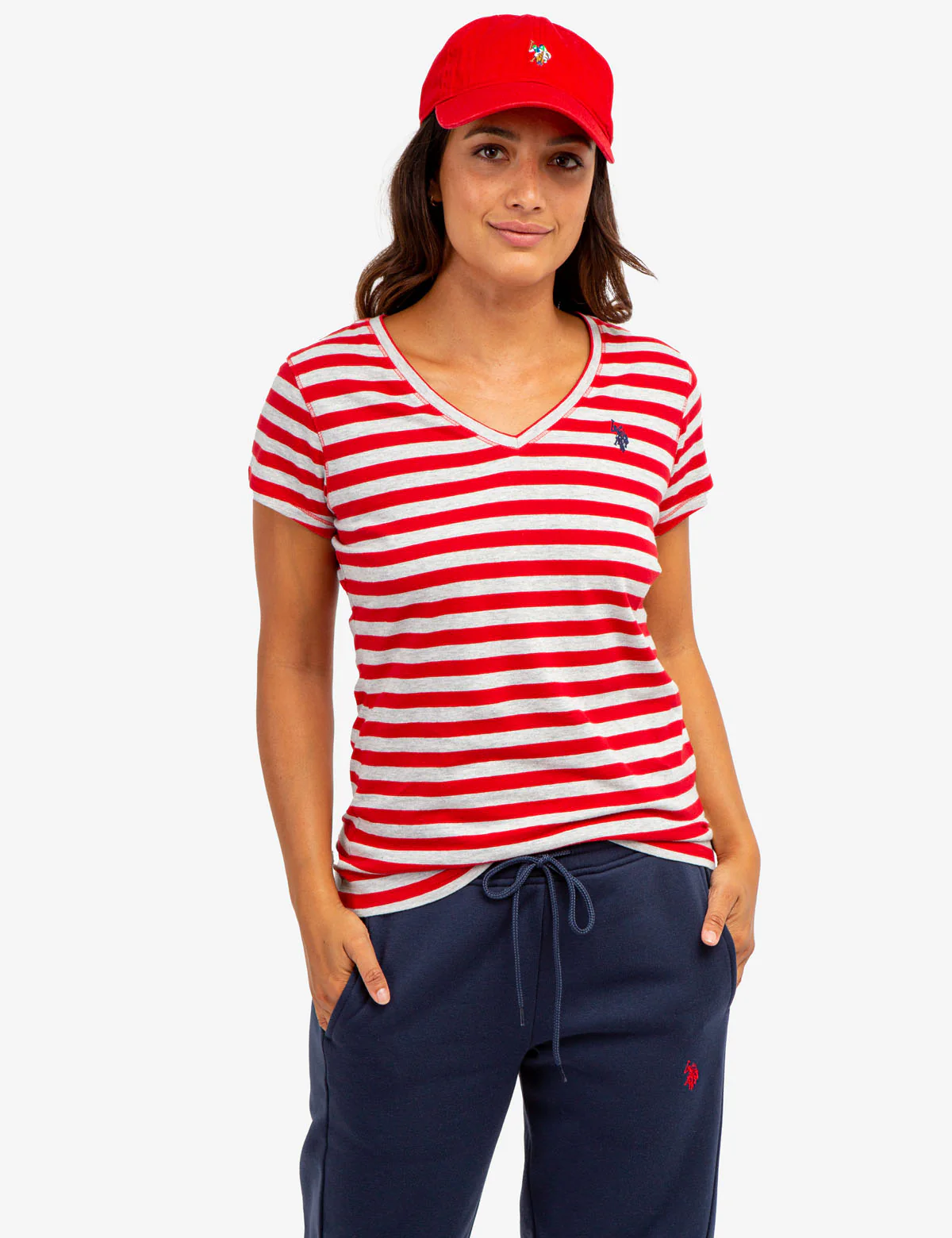 STRIPED V-NECK T-SHIRT - Image 7