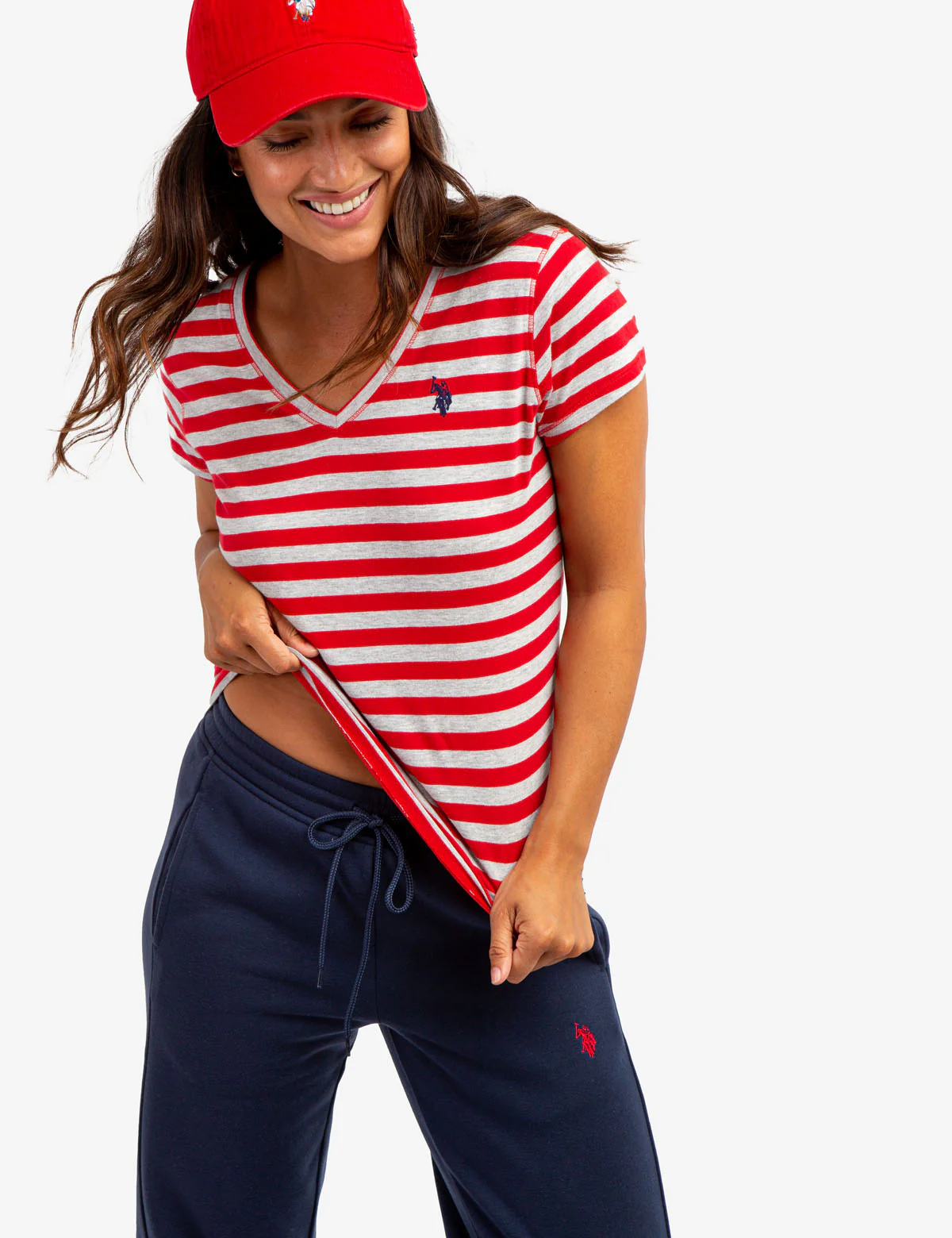 STRIPED V-NECK T-SHIRT - Image 8