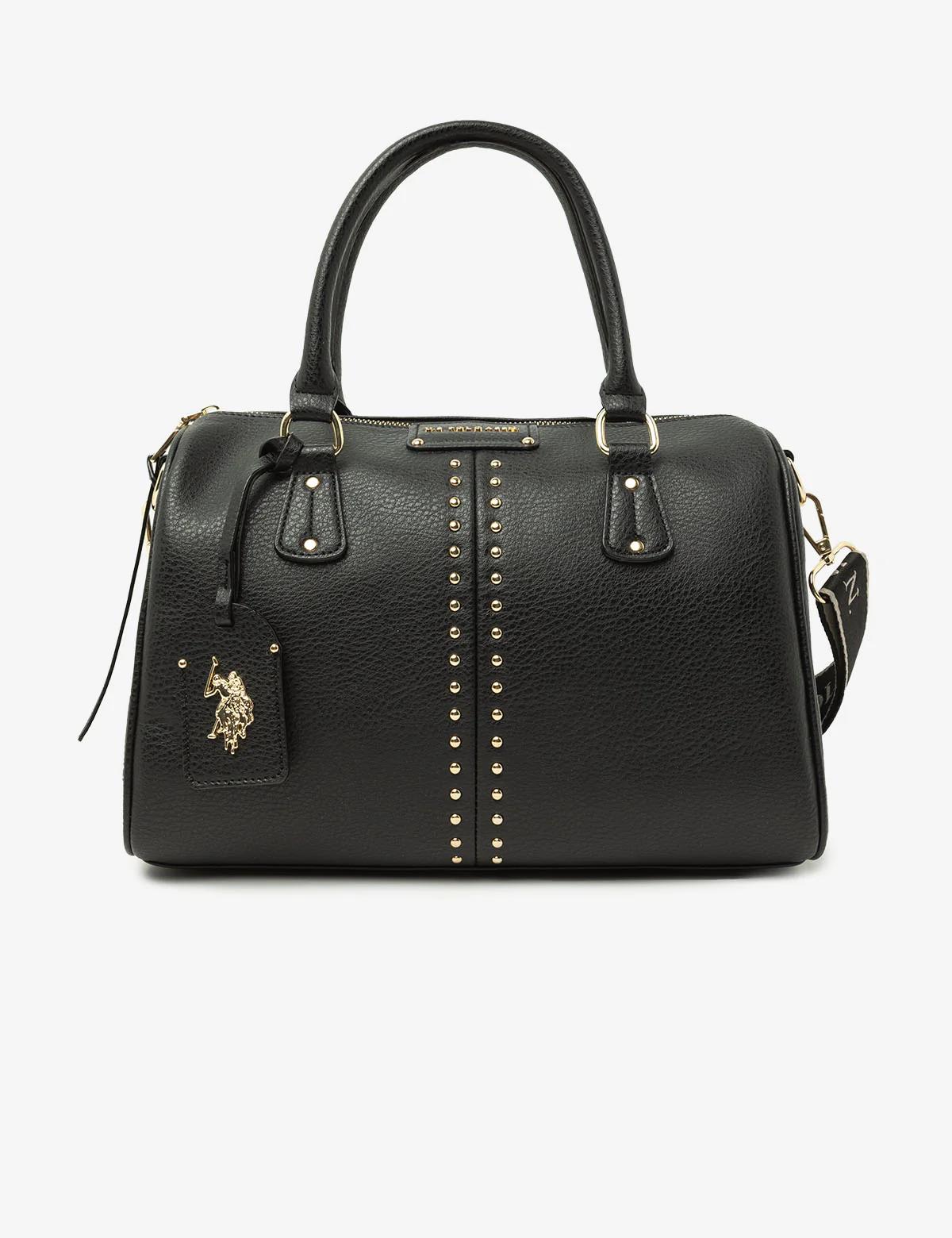 STUDDED SATCHEL WITH CROSSBODY STRAP - Image 3
