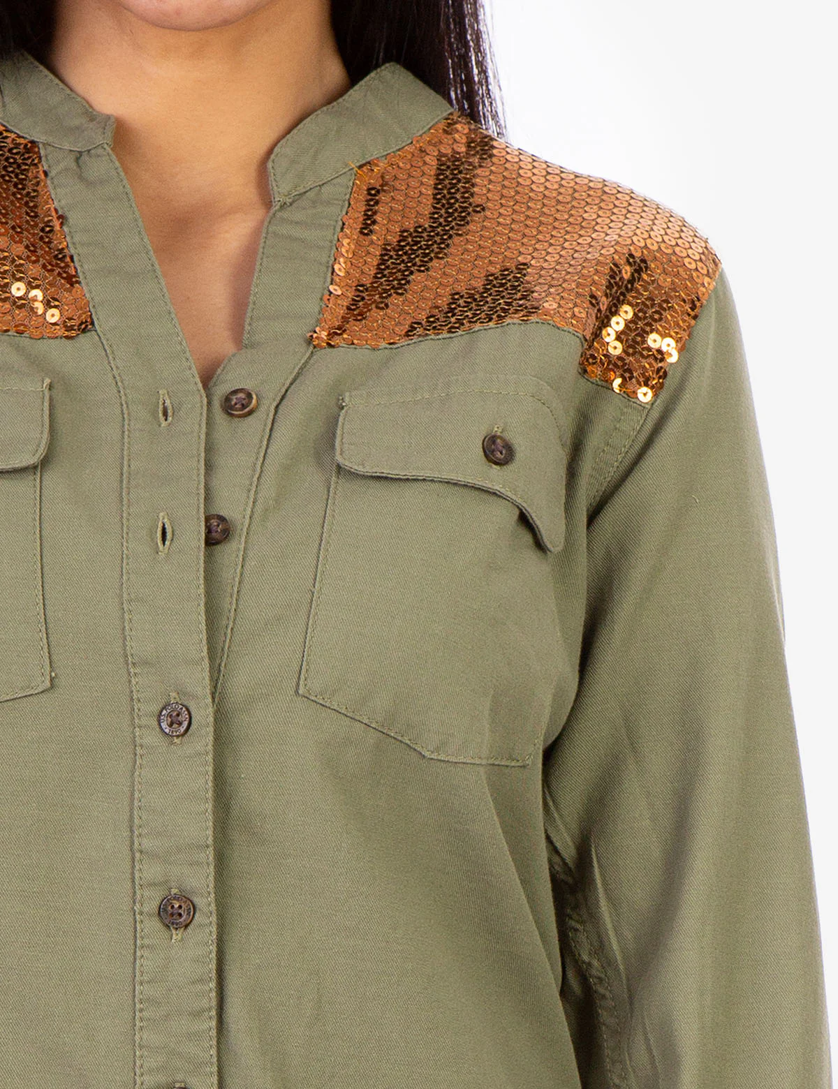 SEQUIN UTILITY SHIRT - Image 5