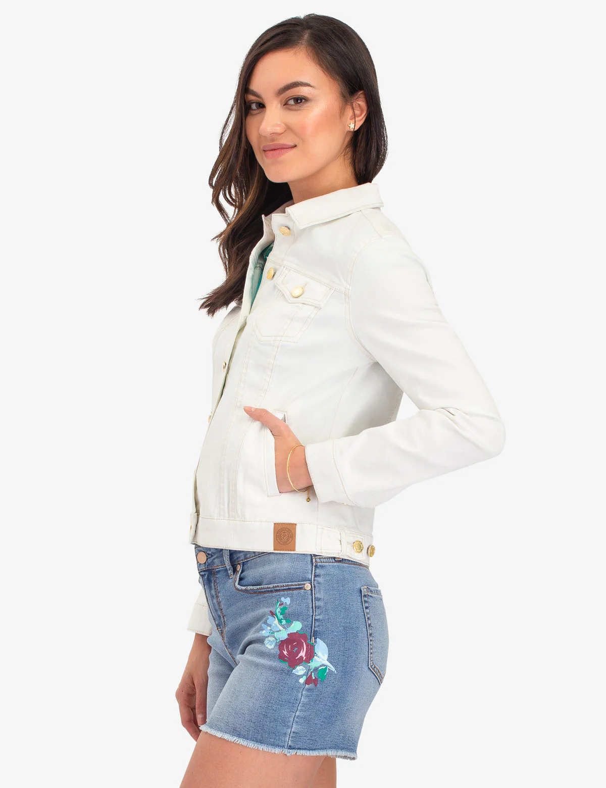 TAN DENIM JACKET - Image 3