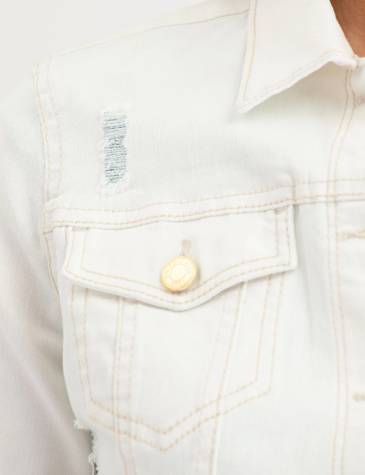 TAN DENIM JACKET - Image 5