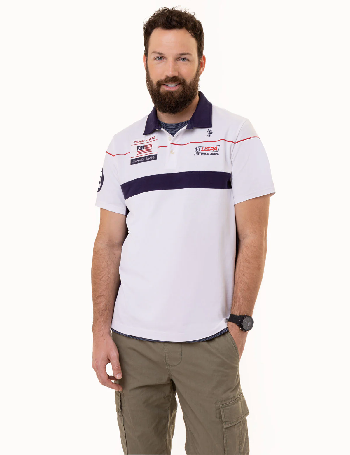 TEAM USPA GRAPHIC PIQUE POLO SHIRT