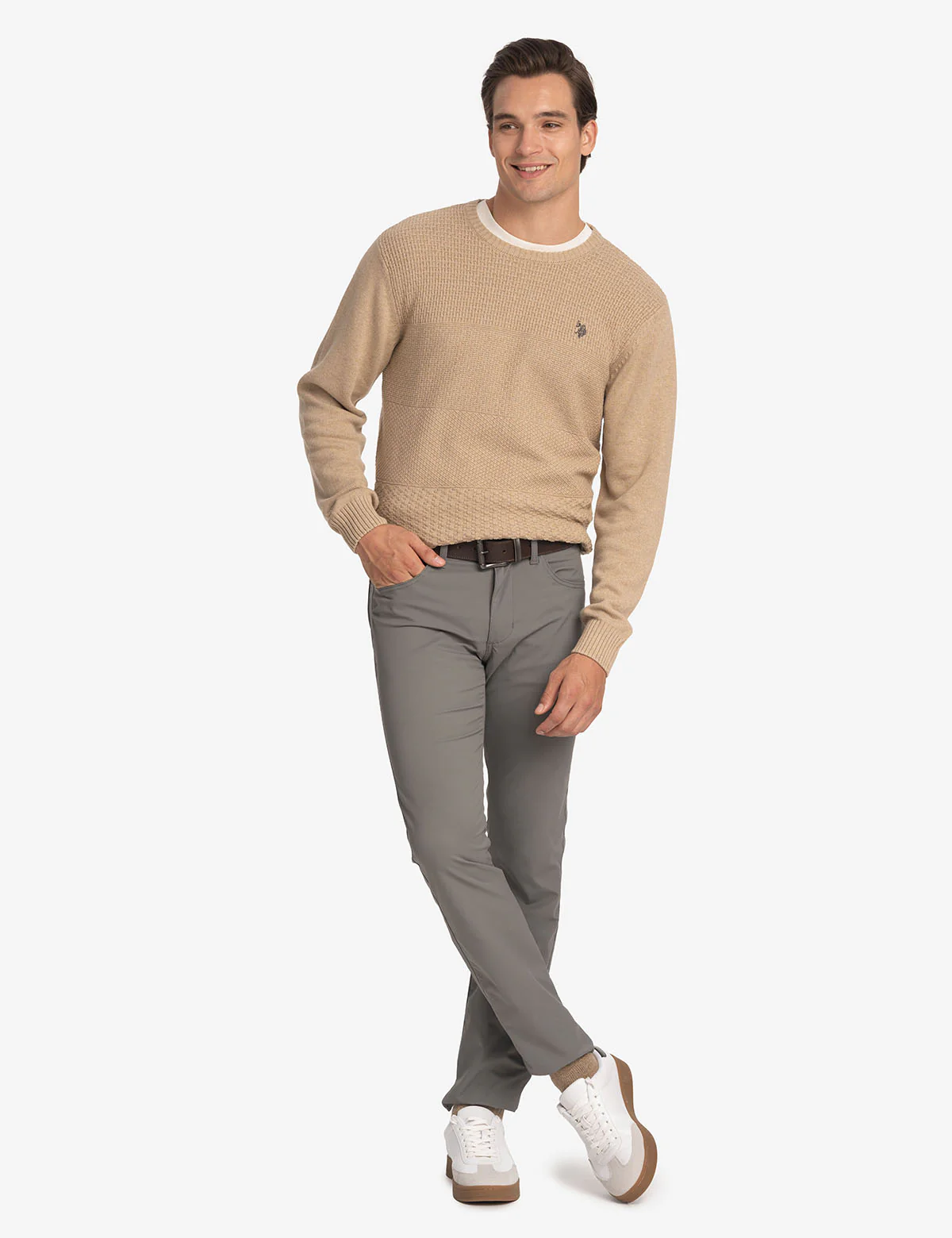 TEXTURED CREW NECK SWEATER - Image 2