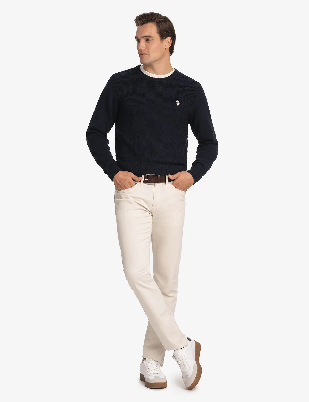 TEXTURED CREW NECK SWEATER - Image 7