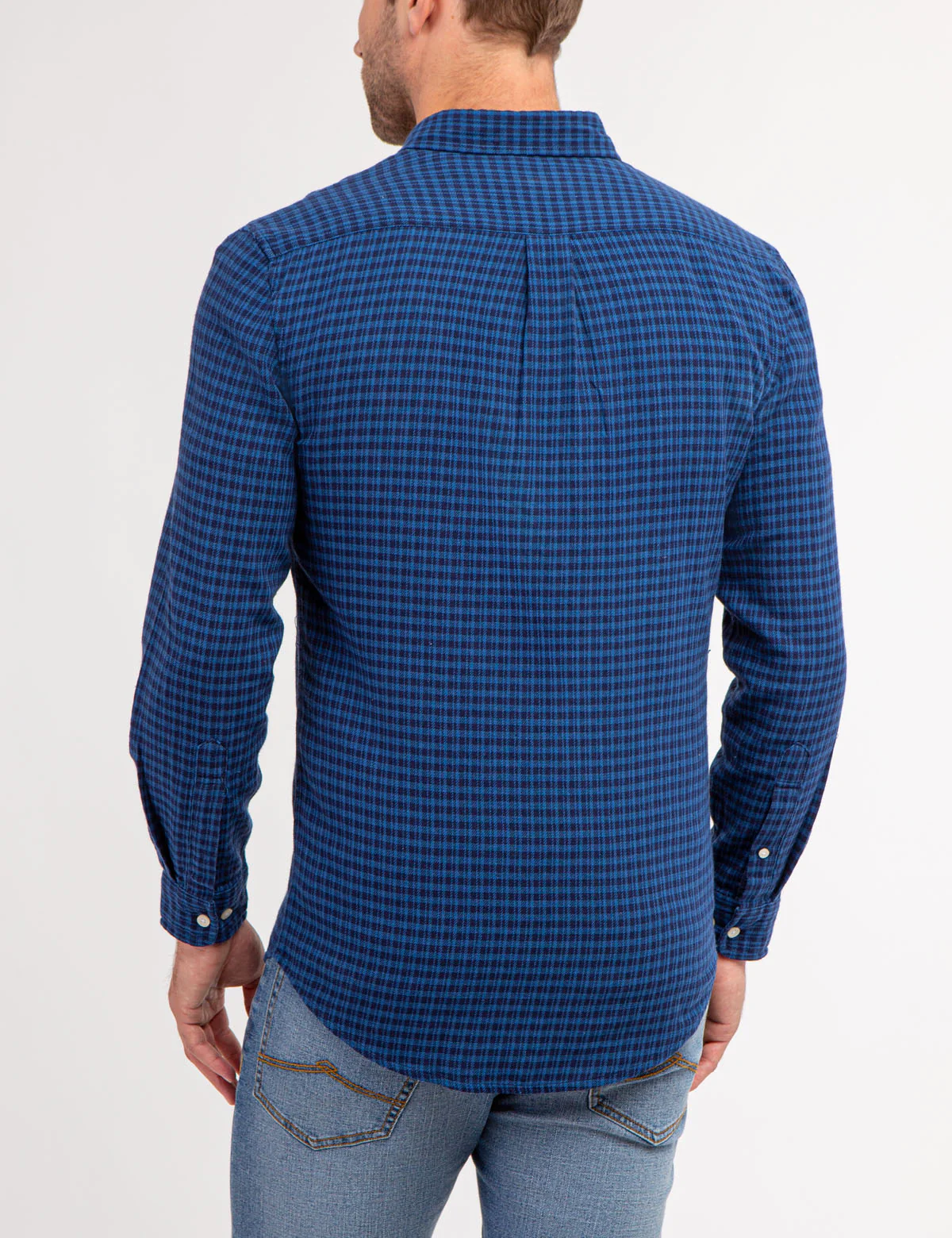 TEXTURED PLAID LONG SLEEVE SHIRT - Image 3
