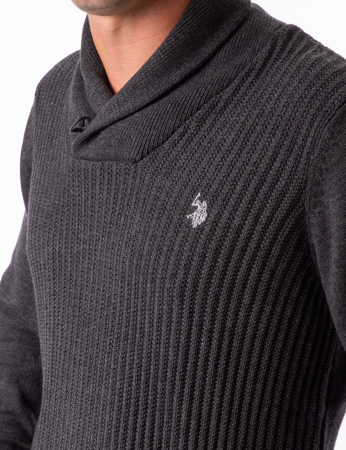 TEXTURED SHAWL PULLOVER SWEATER - Image 3