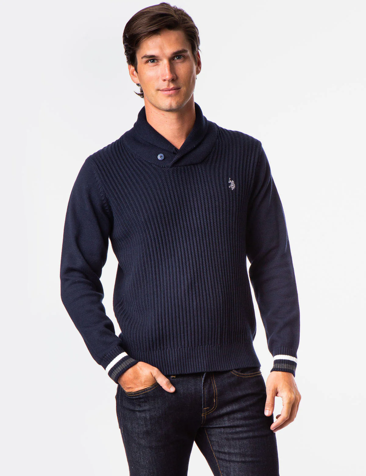 TEXTURED SHAWL PULLOVER SWEATER - Image 5