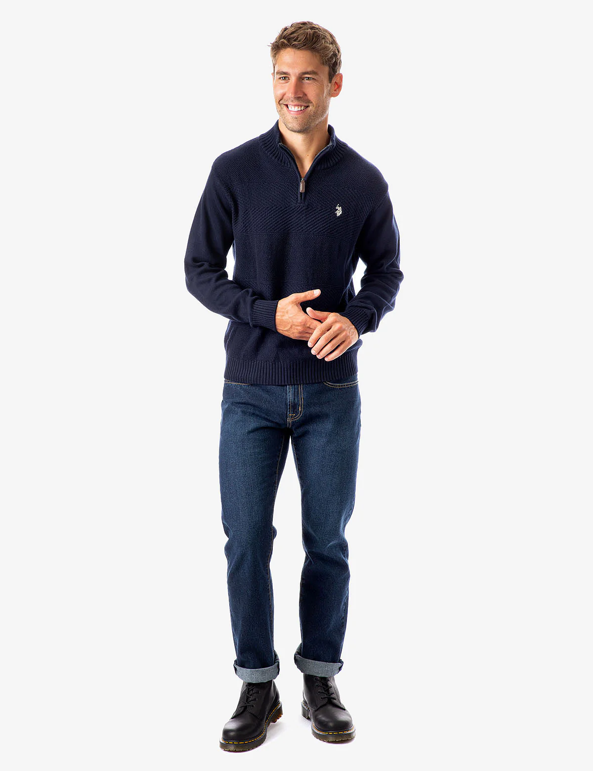 TEXTURED STRIPE 1/4 ZIP SWEATER - Image 10