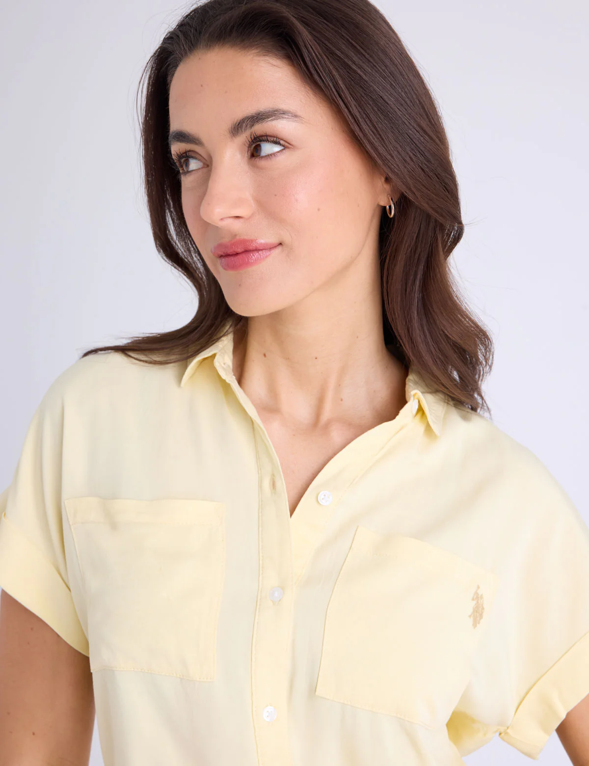 TIE FRONT SOLID DOLMAN SHIRT - Image 3