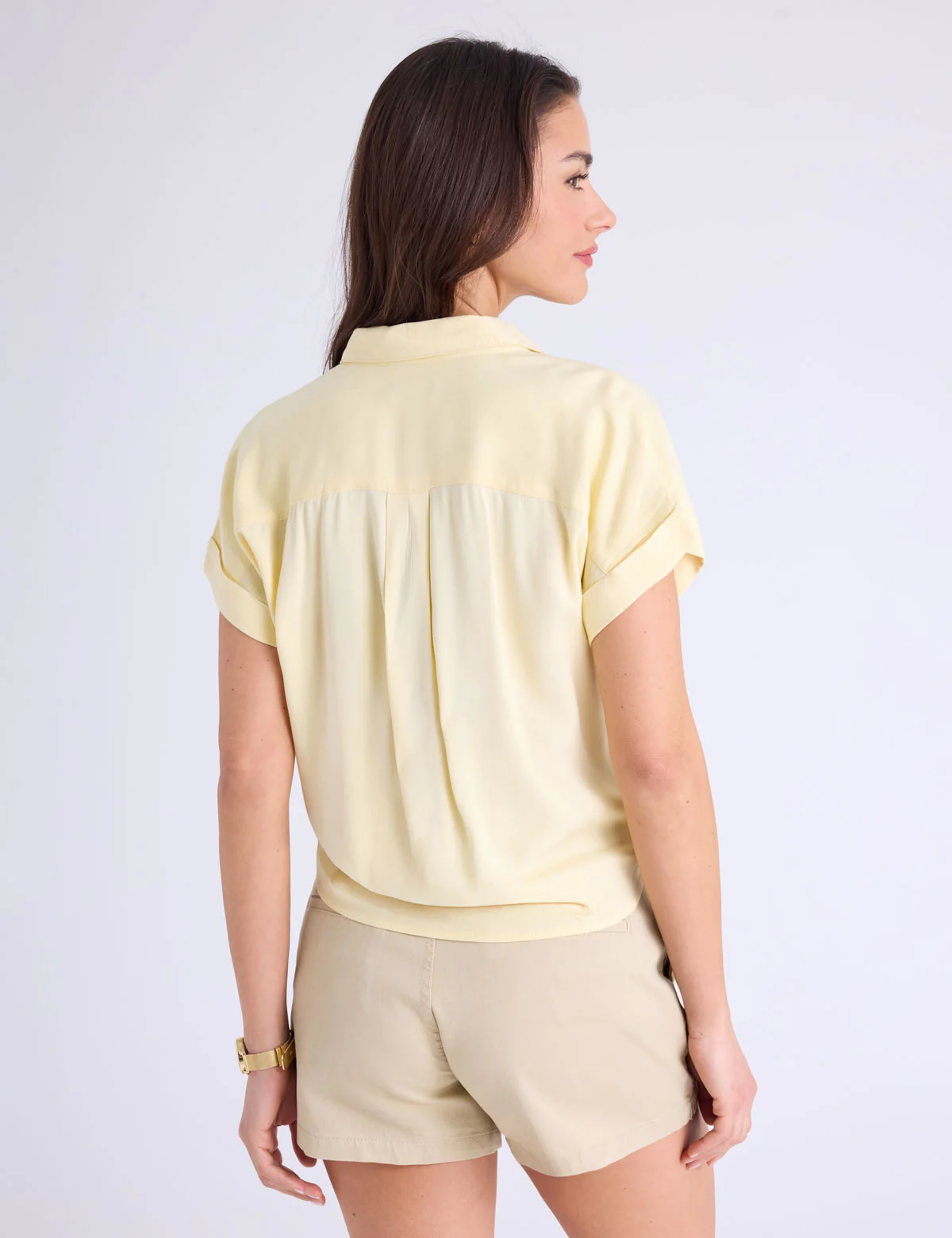 TIE FRONT SOLID DOLMAN SHIRT - Image 4