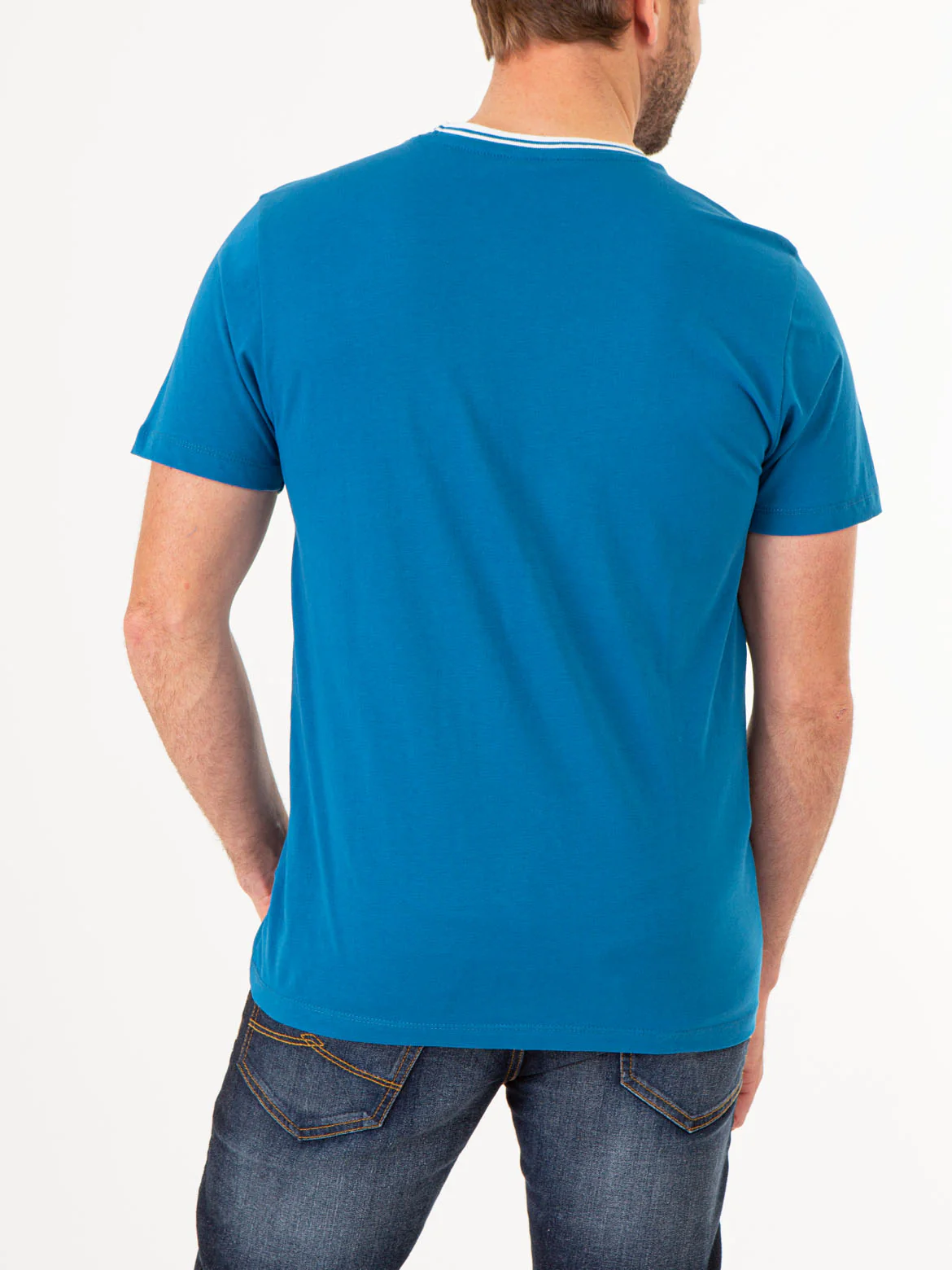 TIPPED CREW NECK COLLAR T-SHIRT - Image 3