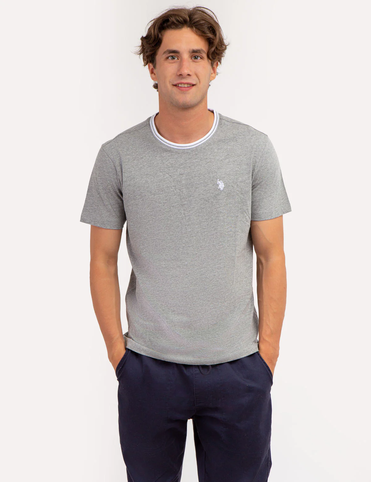 TIPPED CREW NECK COLLAR T-SHIRT - Image 7