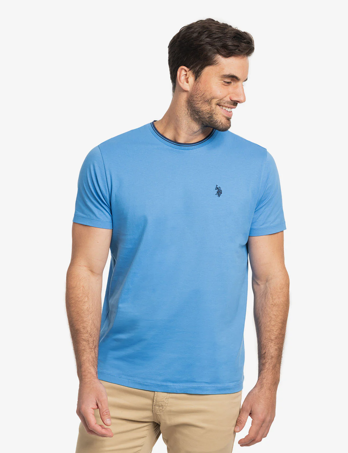 TIPPED CREW NECK COLLAR T-SHIRT
