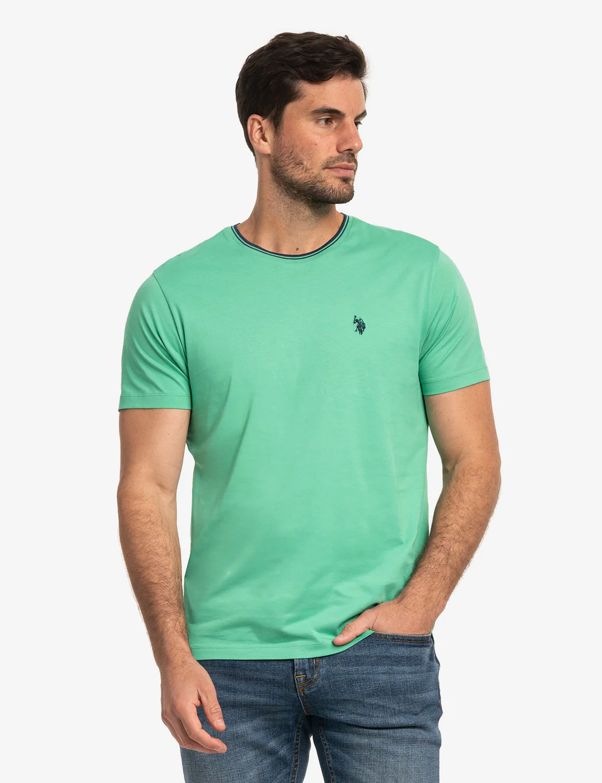 TIPPED CREW NECK COLLAR T-SHIRT - Image 10