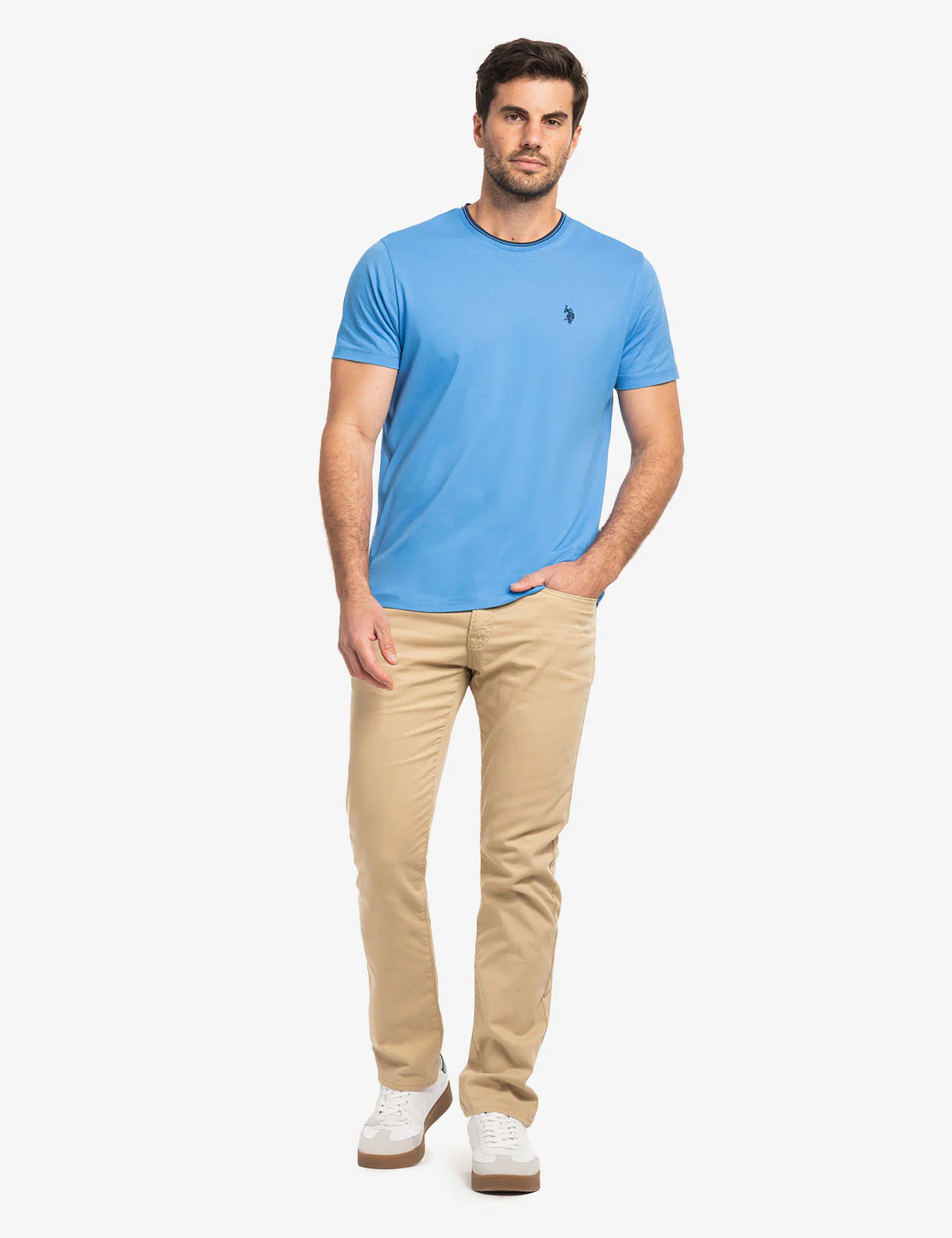 TIPPED CREW NECK COLLAR T-SHIRT - Image 2