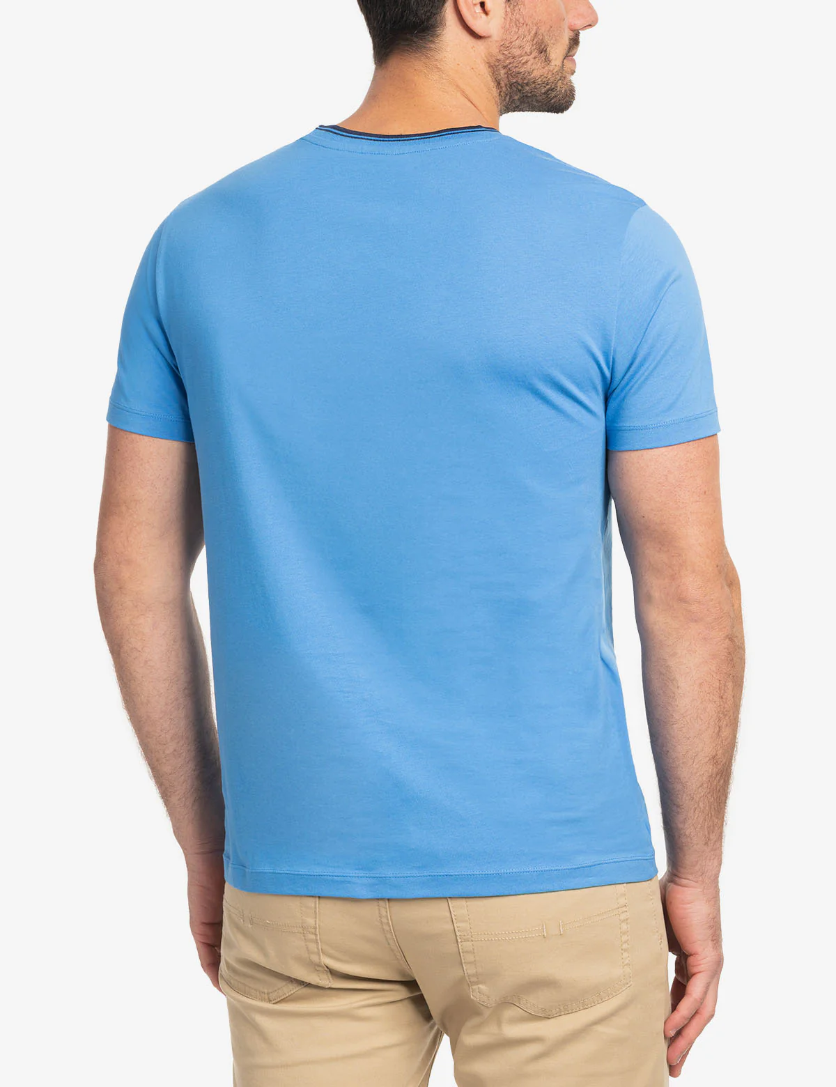 TIPPED CREW NECK COLLAR T-SHIRT - Image 4