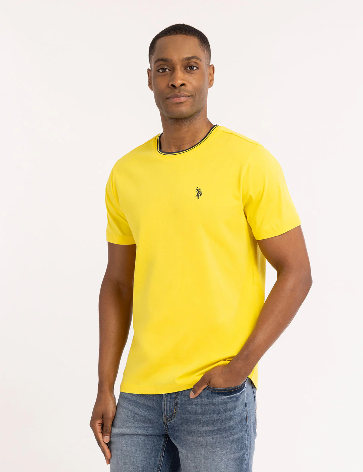 TIPPED CREW NECK COLLAR T-SHIRT - Image 5