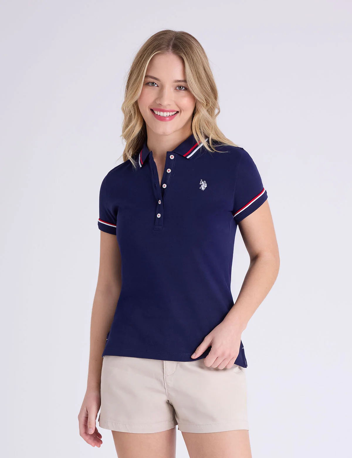 TIPPED DOUBLE CUFFED TRIM POLO SHIRT - Image 2