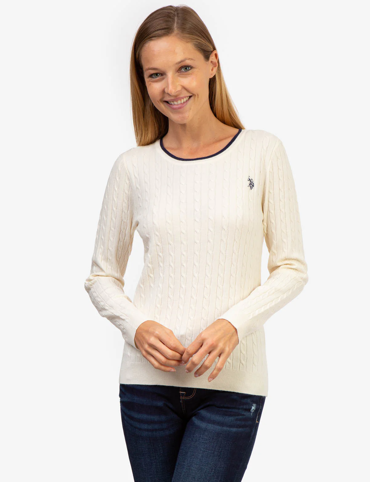 TIPPED SOFT CABLE CREW NECK SWEATER - Image 20