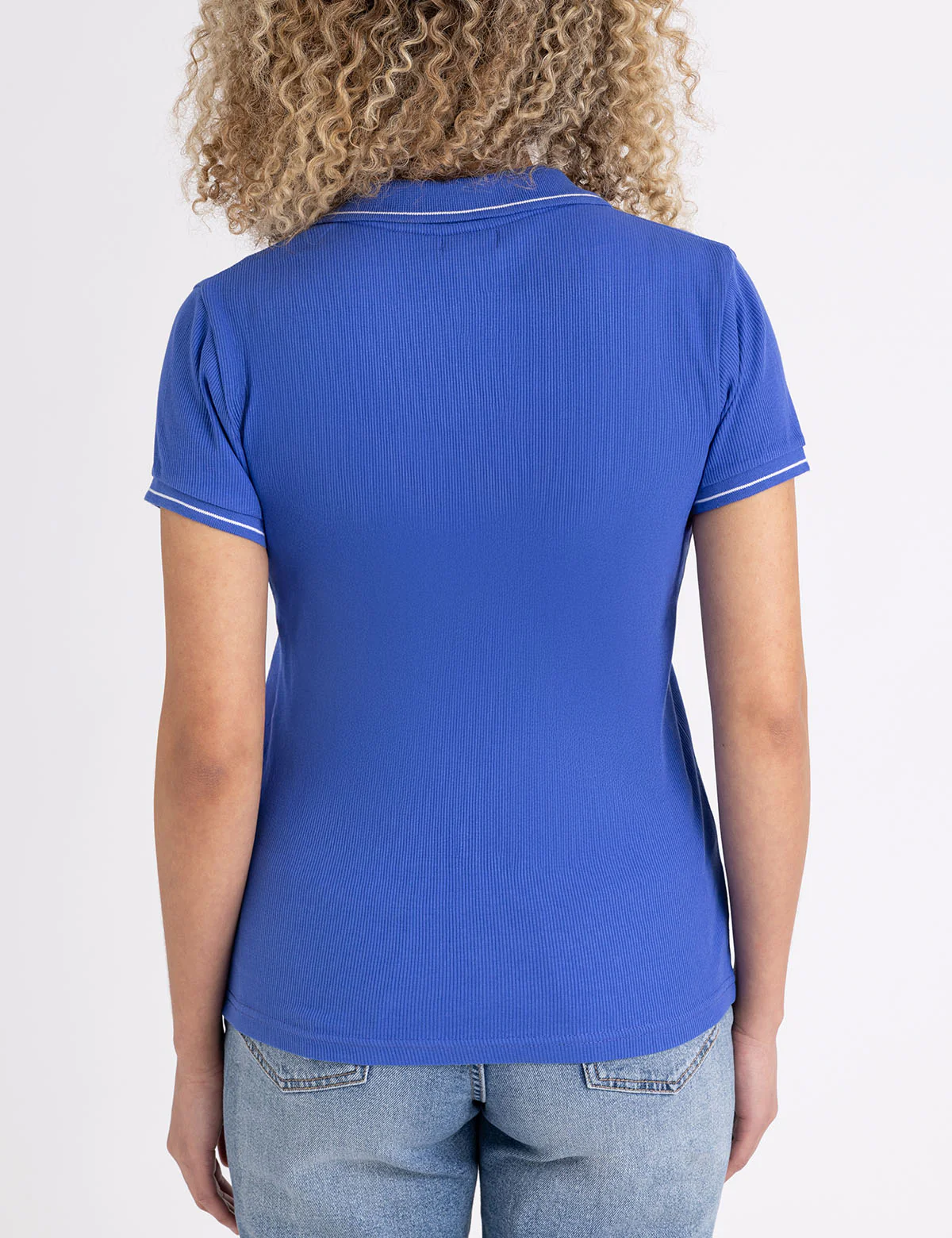 TIPPED SPLIT NECK RIBBED POLO SHIRT - Image 14