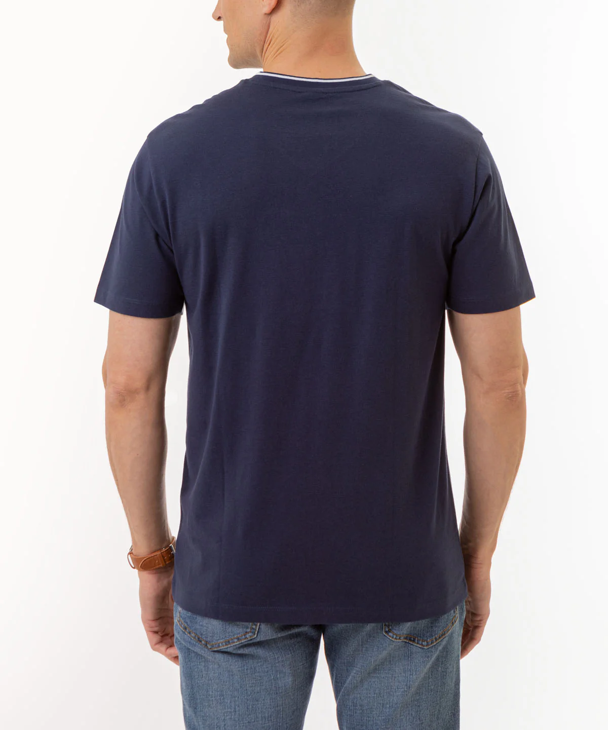 TIPPED V-NECK JERSEY T-SHIRT - Image 12