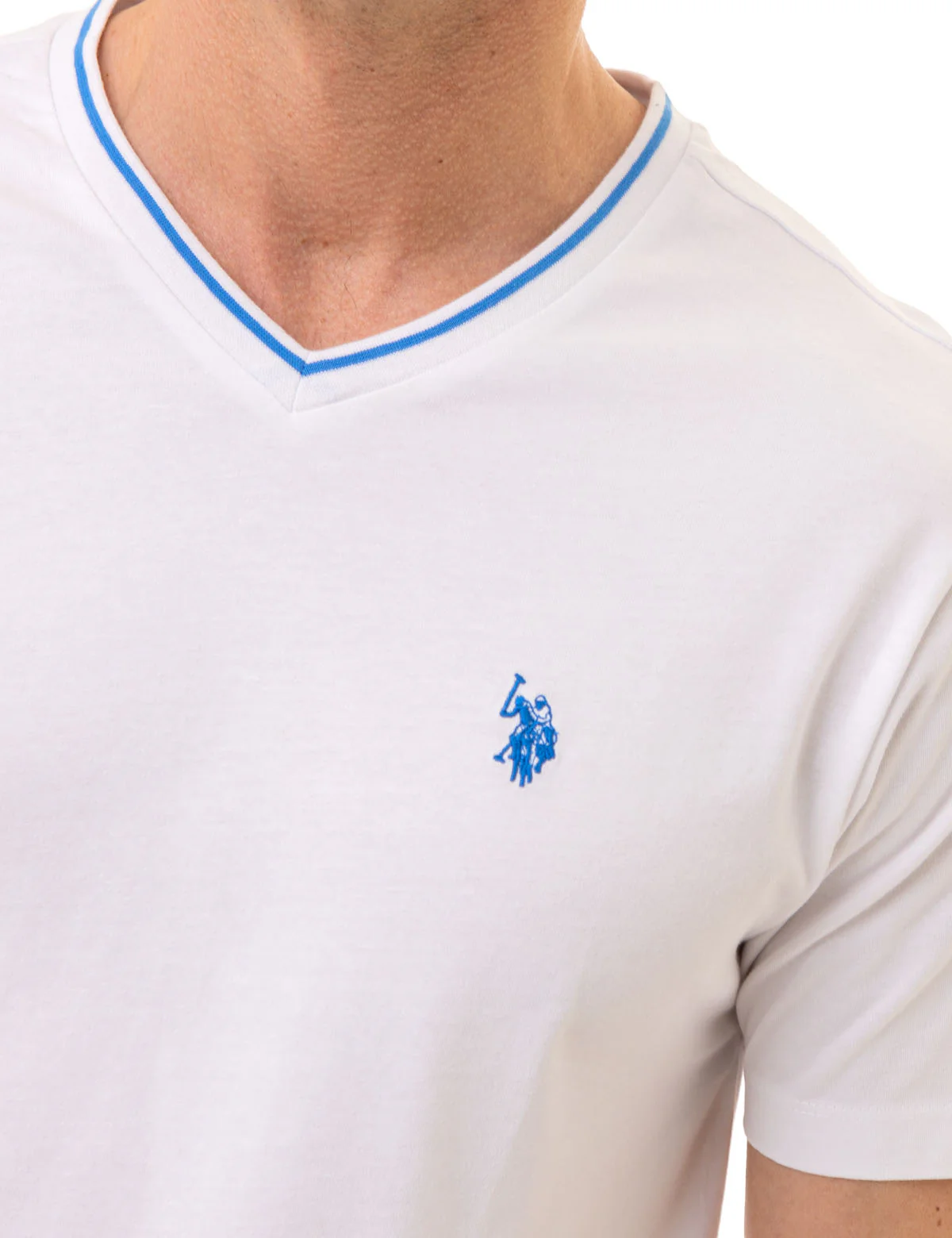 TIPPED V-NECK JERSEY T-SHIRT - Image 18
