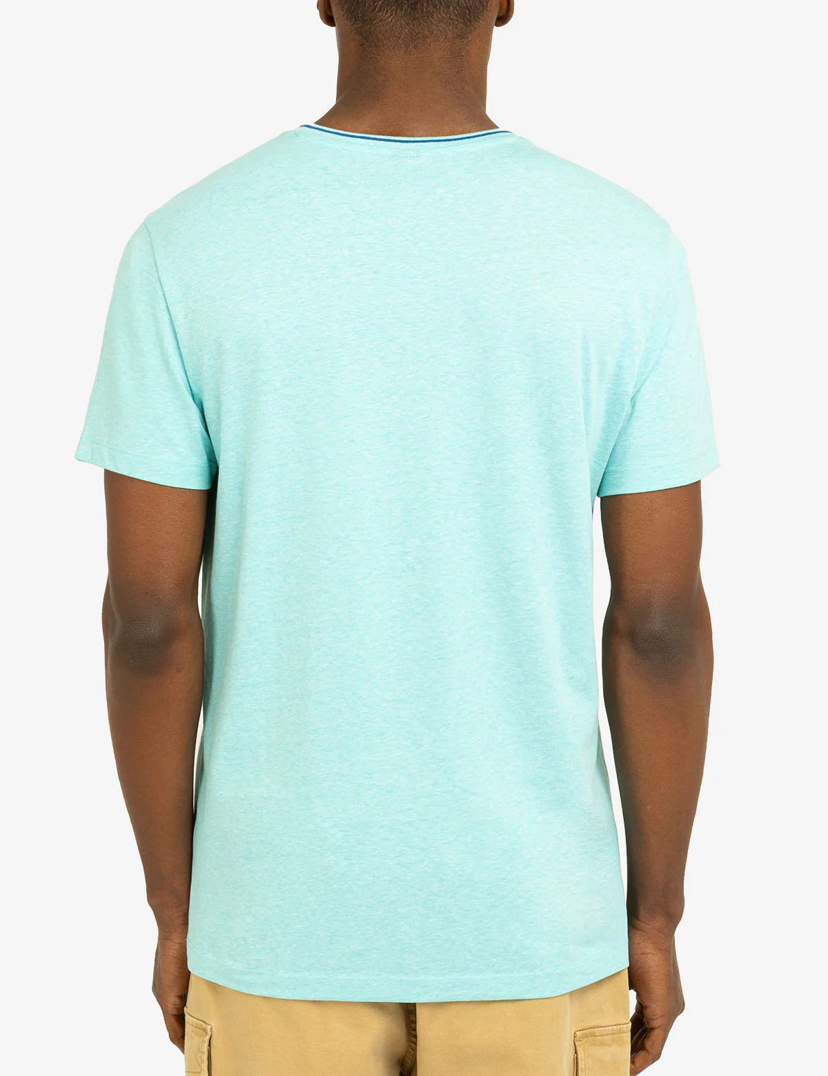TIPPED V-NECK JERSEY T-SHIRT - Image 9