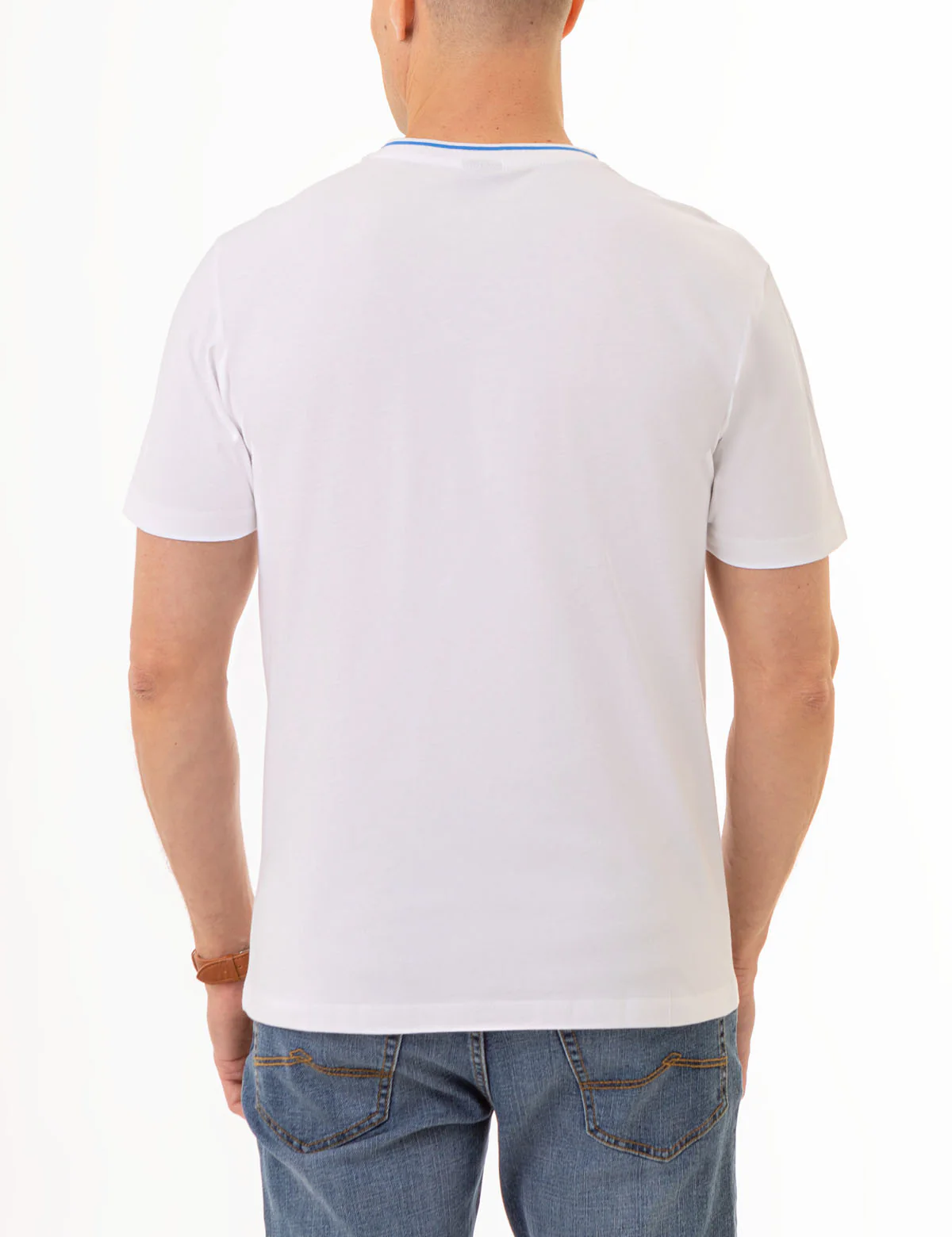TIPPED V-NECK JERSEY T-SHIRT - Image 20