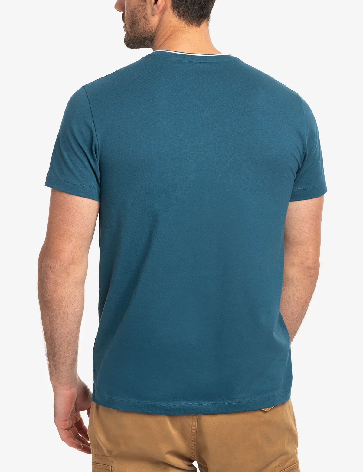 TIPPED V-NECK JERSEY T-SHIRT - Image 10