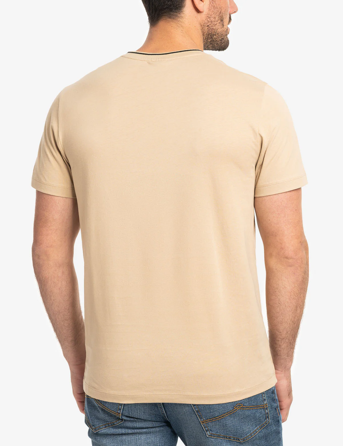 TIPPED V-NECK JERSEY T-SHIRT - Image 14